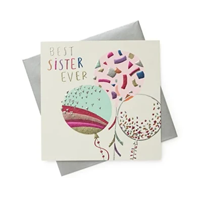 Image of Kindred Best Sister Ever Birthday Balloons Card
