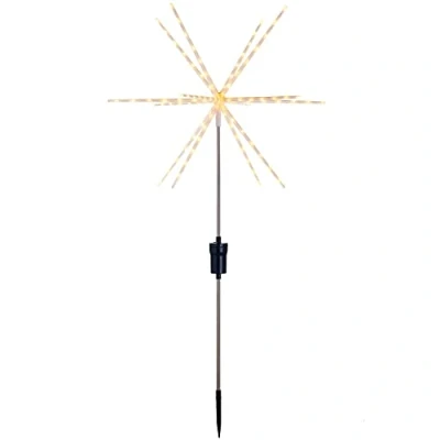 Image of WeRChristmas Pre Lit Starburst Pathway Stake Light Decoration, 112 Warm White LEDs