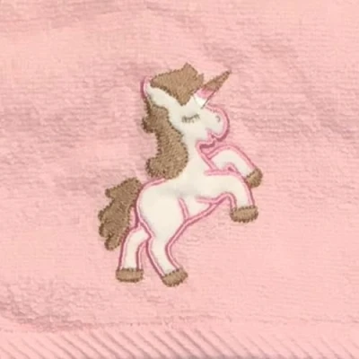 Image of Harwoods Pony Childrens Embroidered Face Cloth, Pink