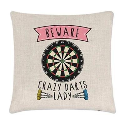 Image of Gift Base Beware Crazy Darts Lady Cushion Cover
