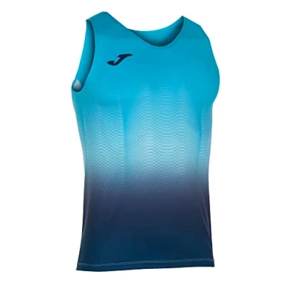 Image of Joma Elite Sleeveless Running Shirt, Men, Turquoise Navy, S