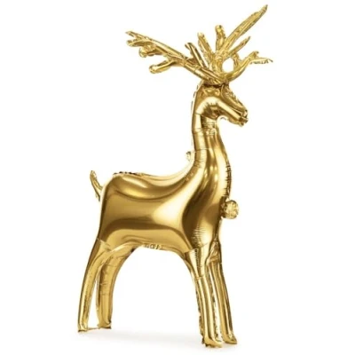 Image of Foil Balloon Reindeer Christmas Decoration Gold Party