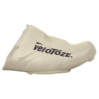 Image of VeloToze Toe Covers Cycling windproof water resistant aerodynamic , White, One Size