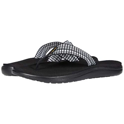 Image of Teva Women&#039;s Voya Flip Flop, Bar Street White Multi, 4 UK