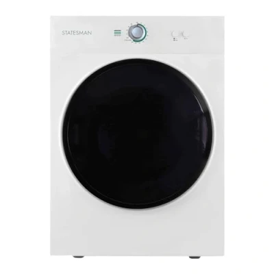 Image of Statesman TD03VFW Freestanding Compact Vented Tumble Dryer, 3kg Drying Capacity, 3 Programmes, Overheat Sensor, White