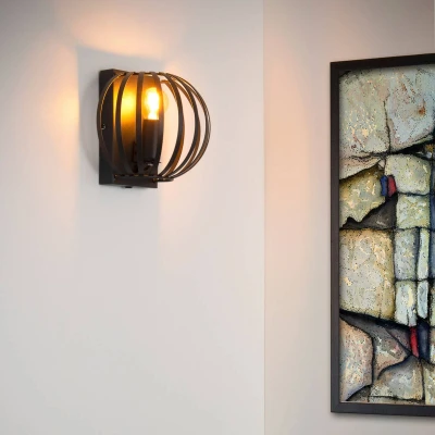 Image of LUCIDE Manuela Wall Light 1 x E14 Black