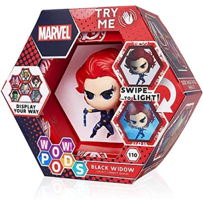 Image of WOW! PODS Avengers Collection Black Widow Superhero Light Up Bobble Head Figure Official Marvel Toys, Collectables &amp; Gifts