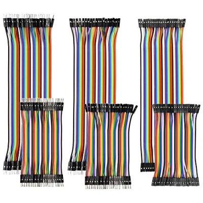 Image of YXPCARS 240pcs Jumper Wires Kit 10cm and 20cm Male to Female, Male, Female Solderless Breadboard Multicolored Ribbon Cables for Arduino Project
