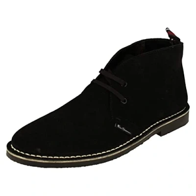 Image of Ben Sherman Mens Hunt Boots Black Suede Size UK 11