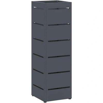 Image of vidaXL Umbrella Stand Anthracite Metal Medium Decorative Inlays