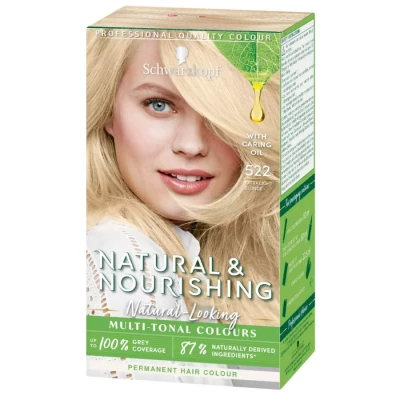 Image of Schwarzkopf Natural &amp; Nourishing 522 Extra Light Blonde Permanent Hair Dye Vegan
