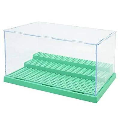 Image of Display Case for Minifigures Brick Building Block, 3 Level Acrylic Minifigure Storage Suitable Lego Minifigure, Gift Kids Adults (Green)