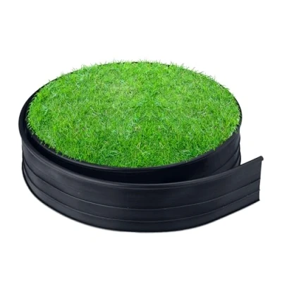 Image of Relaxdays Lawn Garden Border, 12 m Length, 10 cm Height, Flexible Flower Bed Edge Professional Landscape Dividers