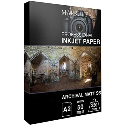 Image of Marrutt 230gsm Archival Matt Single Sided Inkjet Photo Paper: A2 50 Sheets