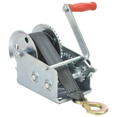 Image of vidaXL Hand Winch with Strap 1130 kg