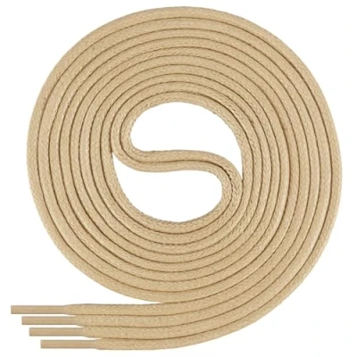 Image of Di Ficchiano round waxed shoelaces for business, suit and leather shoes, diameter 2 4 mm, lengths 45 cm 200 cm, highly tear resistant, made in Europe, Adult (Unisex), beige, / ø 2mm
