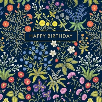 Image of Female Birthday Card General for Women/For Her Floral Artistic Design by Catherine Rowe Special Finish Made in the UK