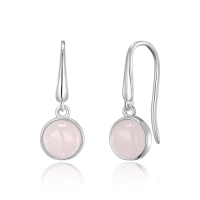 Image of Philip Jones Rose Quartz Drop Earrings