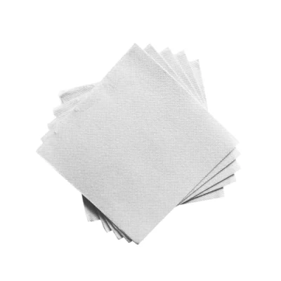 Image of 600 White Paper Napkins Small and Individual Micro dot Texture Thicker Absorbent Ideal for Catering Events, Bars Parties 10 x cm Folded Hostelnovo