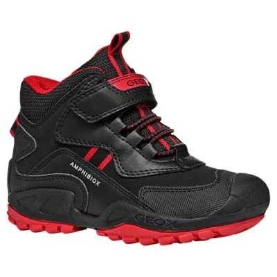 Image of Geox J New Savage BOY B A Sneaker, 10 UK Child Black