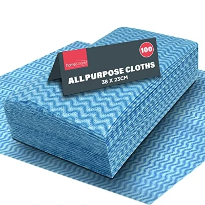 Image of 100pk All Purpose Cloths, Disposable Cloths to Clean Surfaces, J Style Blue Cleaning for Kitchen, Bathroom, Window, Soft and Absorbent Jay Clothes