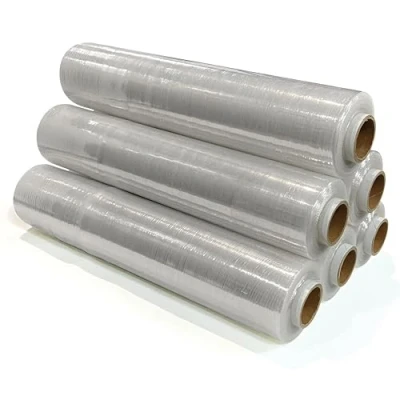 Image of JeeJaan® 6 Rolls Clear Pallet Wrap 400mm x 300m 20mu 1.75 kg Standard Core Tear Resistant Shrink &amp; Stretch Water Moisture Proof Industrial Cling Film Multi Use Furniture