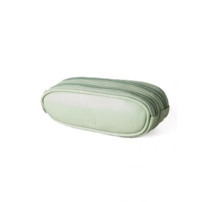 Image of Lakeland Leather Real Double Twin Pair Unisex Glasses Case (Sage Green)