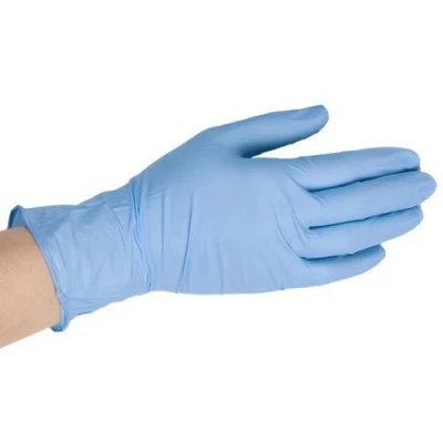 Image of We Can Source It Ltd Vinyl Powder Free Latex Disposable Gloves Box of 100 Blue, Large Size Examination