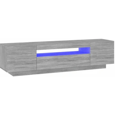Image of vidaXL TV Cabinet with LED Lights Grey Sonoma 160x35x40 cm (815727)
