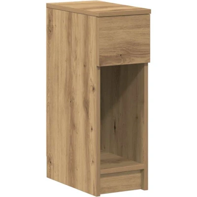 Image of vidaXL Bedside Cabinet with Drawer Artisan Oak 20x36x60 cm