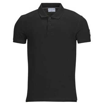 Image of Calvin Klein Jeans BADGE Polo men&#039;s shirt in Black