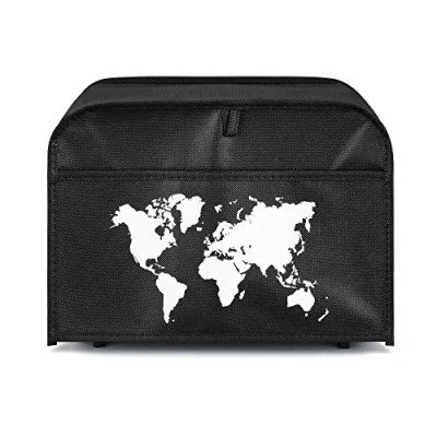Image of kwmobile Cover Compatible with 2 Slice Toaster for Smile Heart White/Black