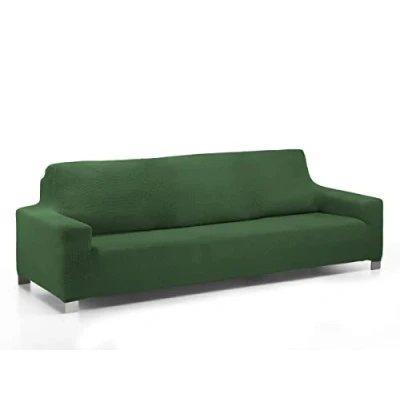 Image of Martina Home Daytona Multi Elastic Sofa Cover, Cotton, Bottle, 3 Seater