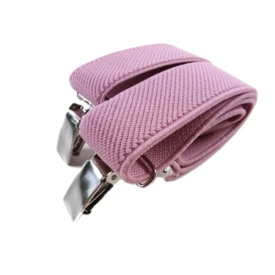 Image of Baby/Childrens 0 2 Yrs Elasticated Clip on Braces/Suspenders Light Pink