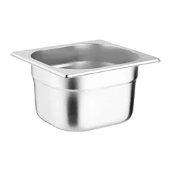 Image of Vogue Stainless Steel Gastronorm Tray Set with Lids 1/6 (4 pack)