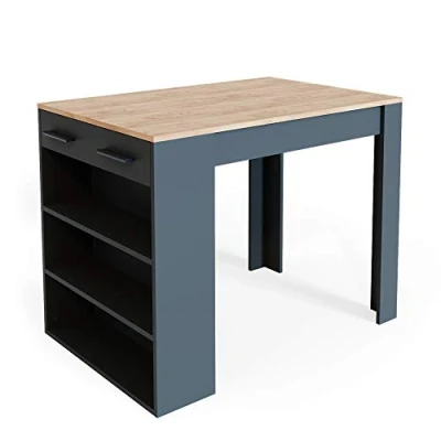 Image of Vicco Bar table Repose, Anthracite/golden oak, 67 x 100 cm
