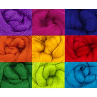 Image of Molten Designs Merino Wool Tops Bright Tones Pack of 9
