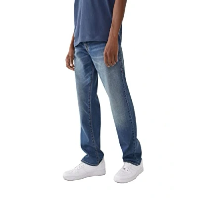 Image of True Religion Men&#039;s Ricky Straight Leg Jeans, Foum Baseline, 38W / 34L