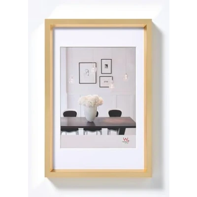 Image of walther Design Picture Frame Gold 15 x 20 cm with PassepArtout, Steel Style Plastic ES520G