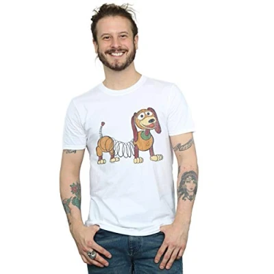 Image of Disney Men&#039;s Toy Story 4 Slinky Pose T Shirt White Large