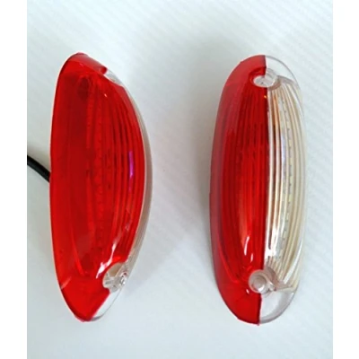 Image of VNVIS 2x LED 24V Vertical red white side outline marker lights for bus truck van caravan camper