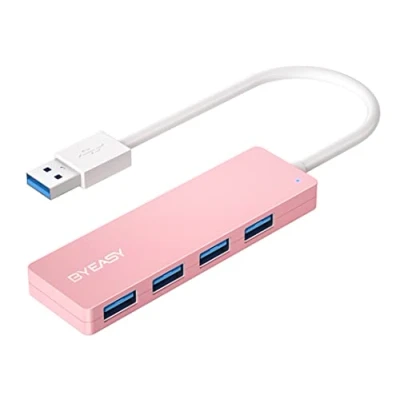 Image of BYEASY USB Hub,USB Splitter for Laptop, 3.0 Hub,Multi Port Expander,Fast Data Transfer 4 Hub Compatible with Windows PC, Mac, Printer, Mobile HDD