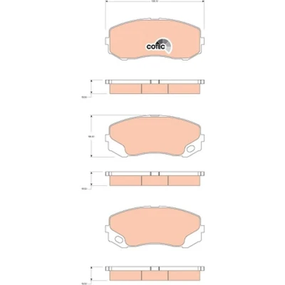 Image of MK528485, MK528486, MK528945, MK528946, MK529908 Brake pad set TRW COTEC GDB3492 not prepared for wear indicator