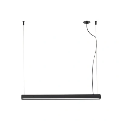 Image of Vico 60cm Black Pendant Lamp With Recessed Canopy