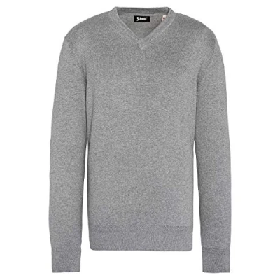 Image of Schott NYC Men&#039;s Plbeal2 Pullover Sweater, H Grey, Small
