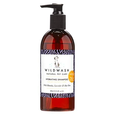 Image of WildWash Hydrating Shampoo for Dry and Flaky Skin Dogs 300ml Manuka Lavender, Stops Dandruff Detangles Long Hair Sulphate Paraben Free Sensitive