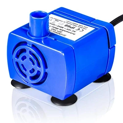 Image of Submersible Pumps,12V 2W Pet Water Pump Electric for Cats and Dogs Fountain with 1.9m Cable,Super Silence Low Power Consumption Pets Drinking Fountains Decoration Replacement Blue