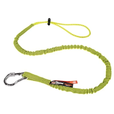 Image of Ergodyne Squids 3100EXT Tool Lanyard with Single Carabiner and Adjustable Loop End, Extended Length, Lime