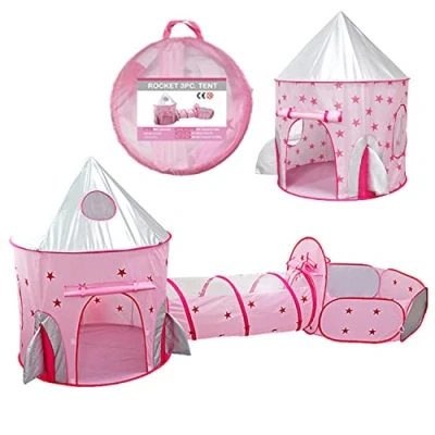 Image of Benebomo Kids Play Tent and tunnel,3 in 1 Pop Up Tent,Children Tunnel,Toddlers Tunnel Ball Pit,Play for Boys Girls Indoor Outdoor,with Carrying bag