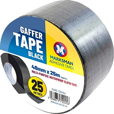 Image of Marksman Black Gaffer Tape (Duct Tape) 48mm x 25m